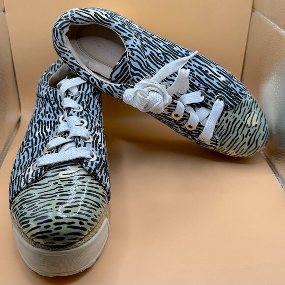 Kenzo Canvas Animal Print Espadrille Sneakers Women - Authentic - Picture 1 of 10